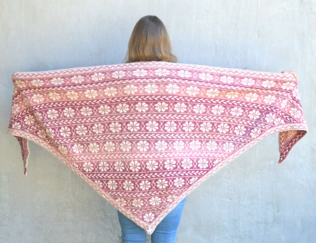 13121 Sjal Blomma och Väderkvarn