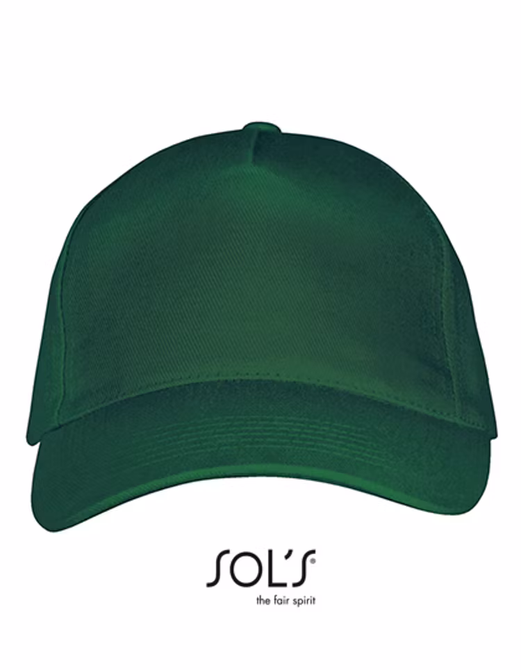 5 panels keps/ Skogsgrön