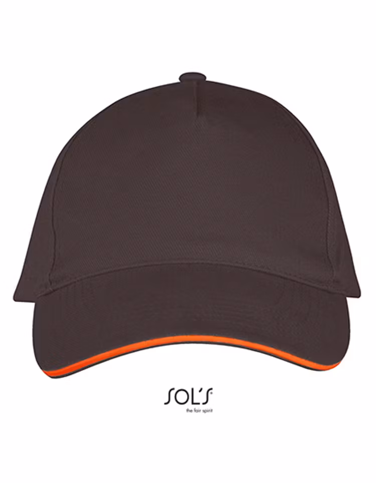 5 panels keps/ Svart/orange