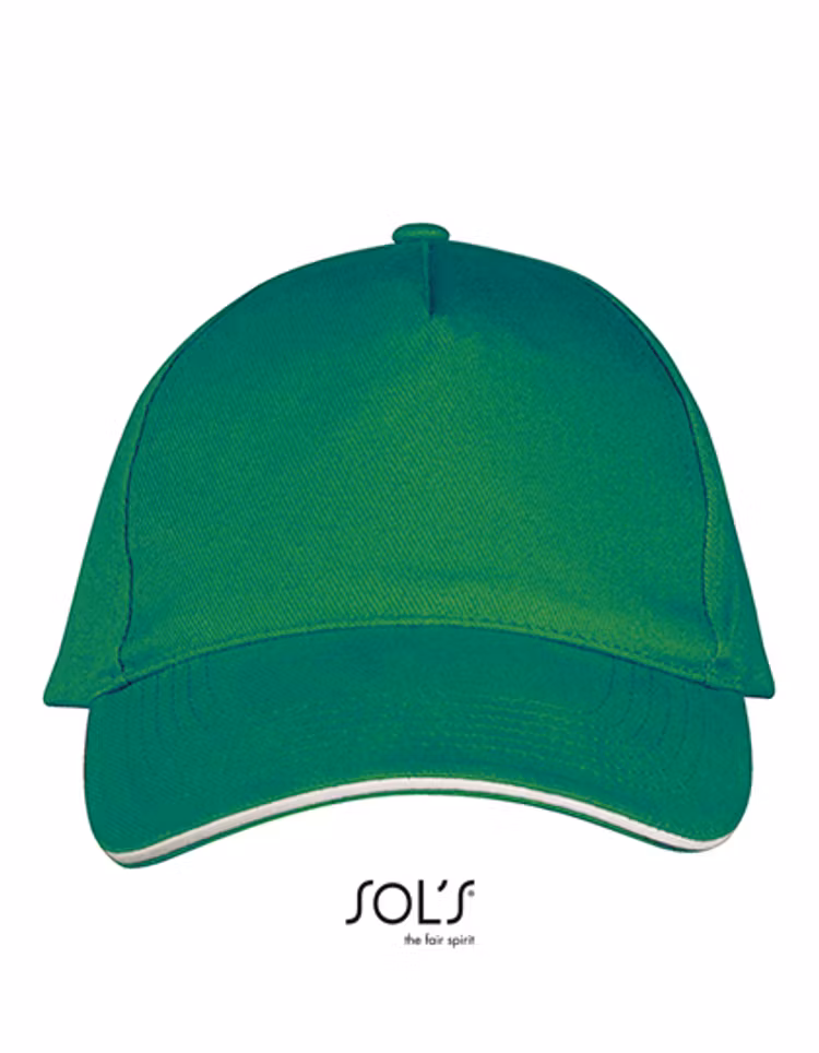5 panels keps/Grön/vit