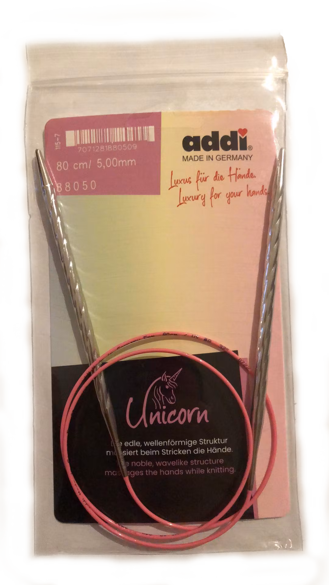 Unicorn Rundstickor Addi 80 cm