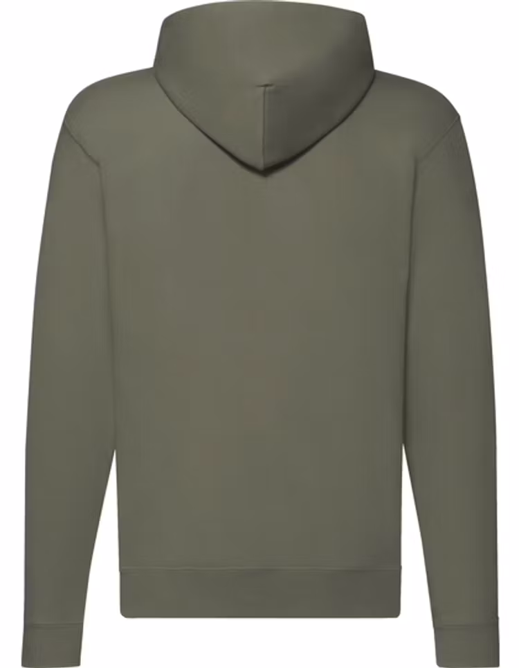 Hoodie med dragkedja / Namn vänster bröst Fram / Logga rygg