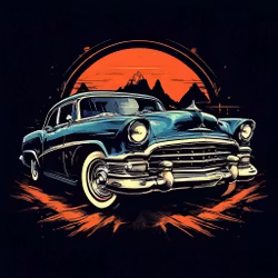 Blå bil V-ringad  Women