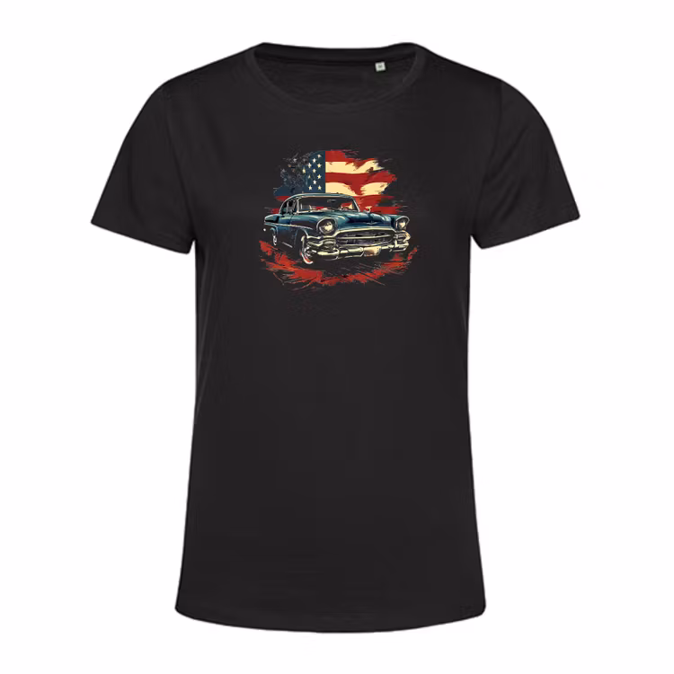 American car /women T-shirt