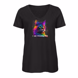 Cat purrrfect  V-ringad Women