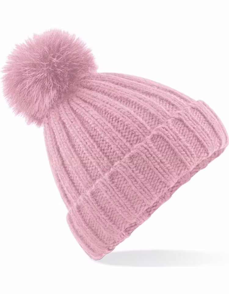 Verbier Faux Fur Pop Pom Chunky Beanie