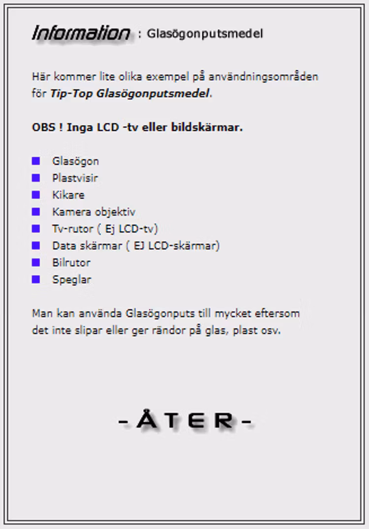 Glasögonputsmedel från 50 kr