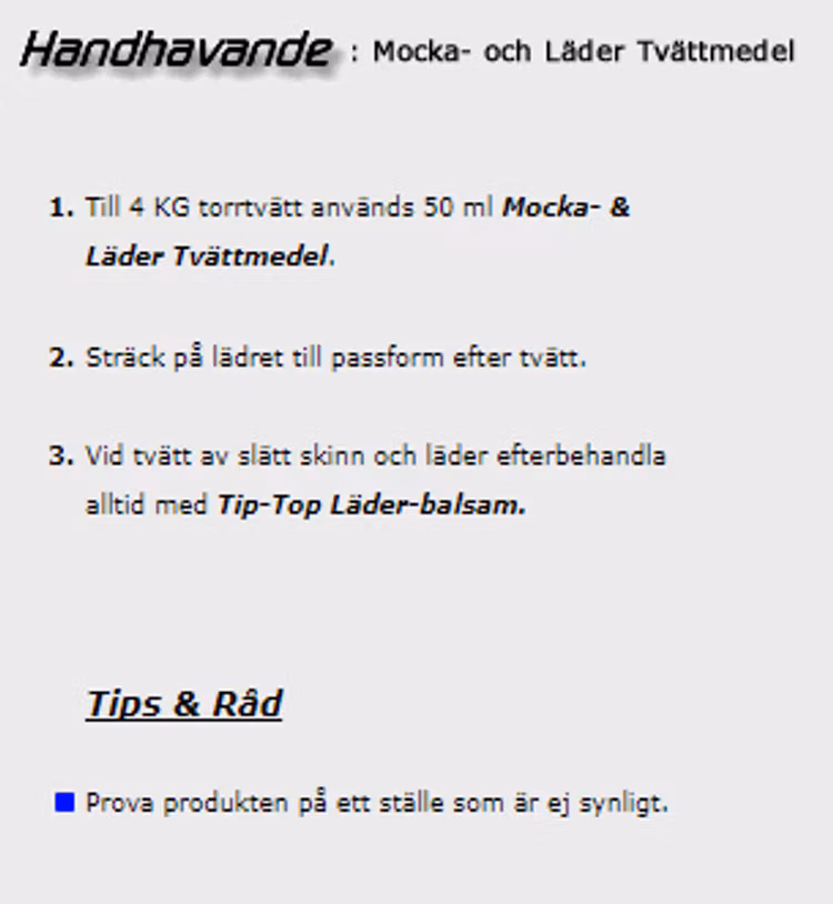Mocka & Läder Tvättmedel 125 ml