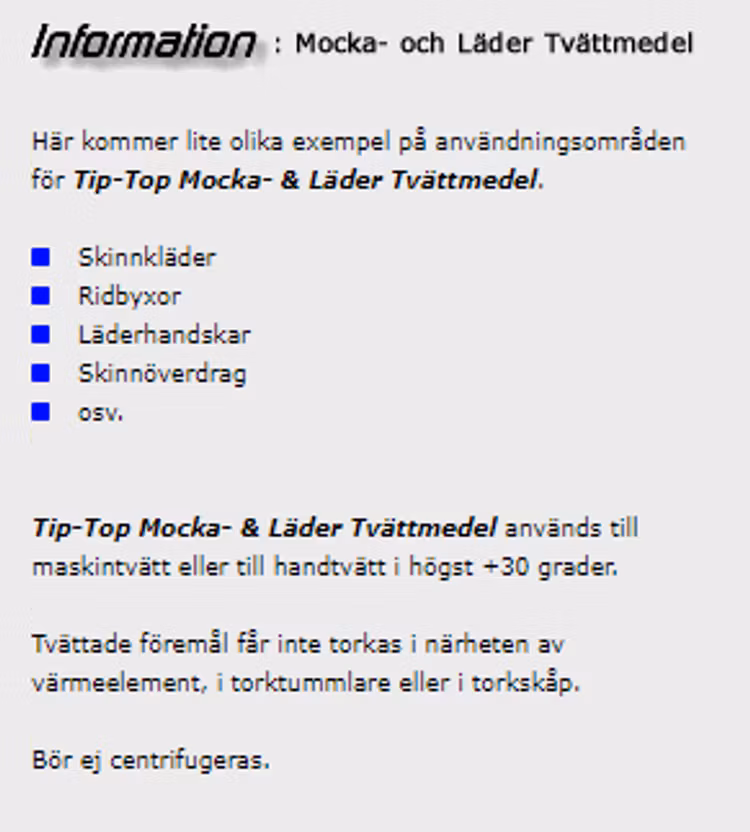 Mocka & Läder Tvättmedel 125 ml