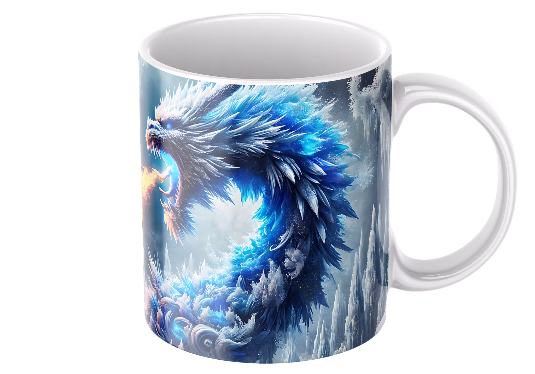 Eldsprutande blå drake