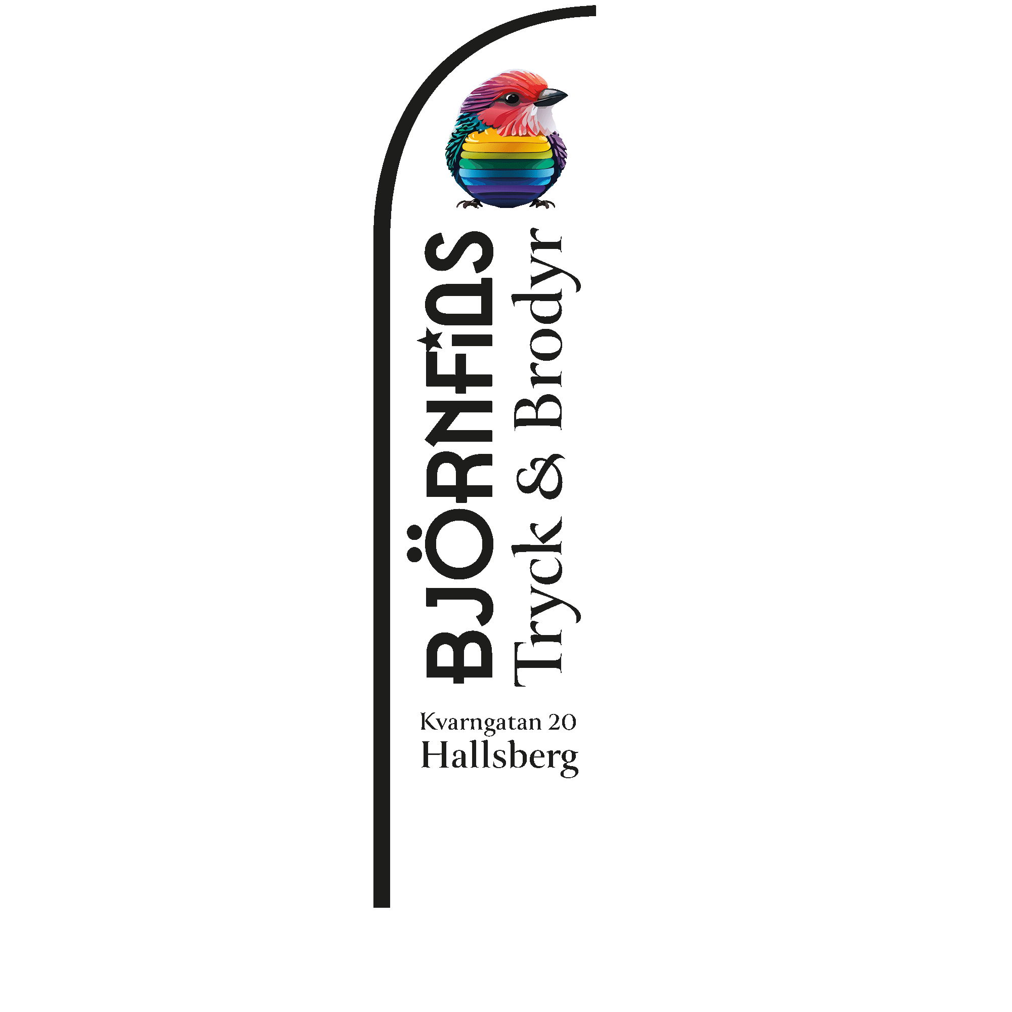 Haj Beachflagga med mast Från 1614 kr