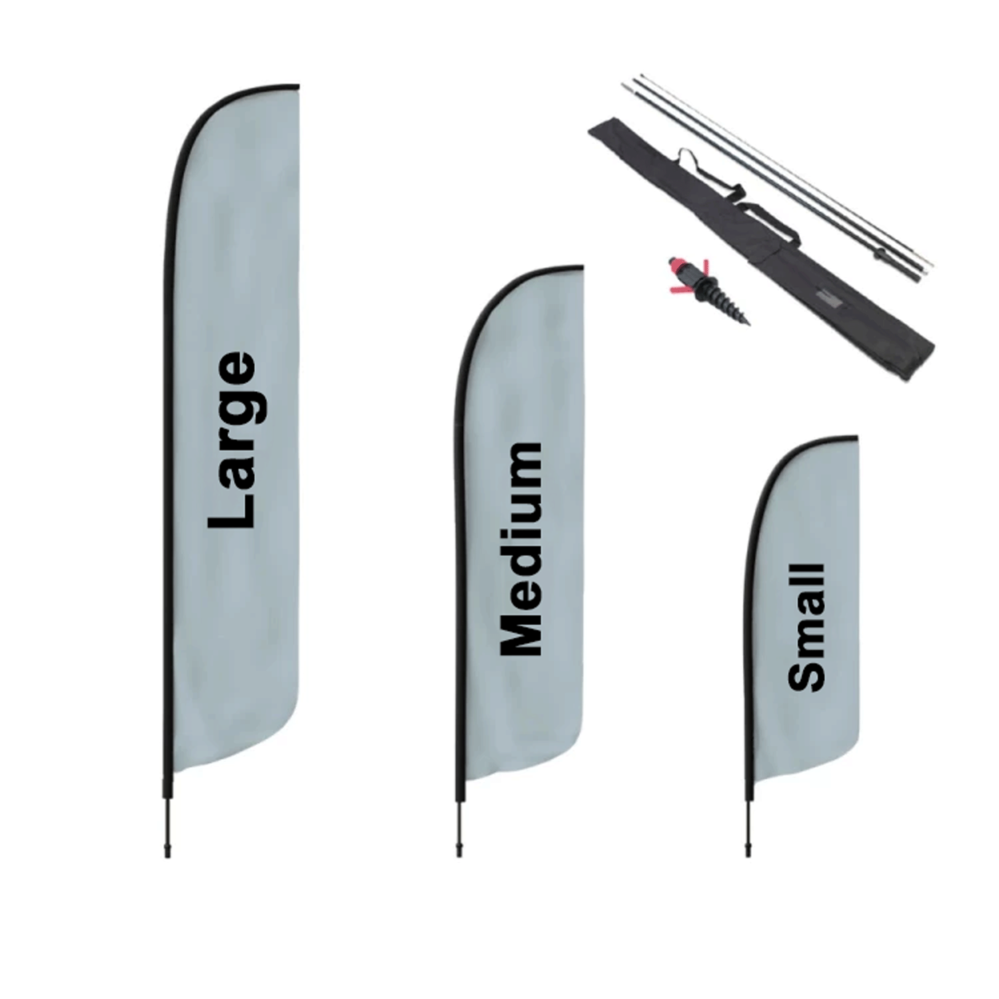 Haj Beachflagga med Skruv Från 1933 kr