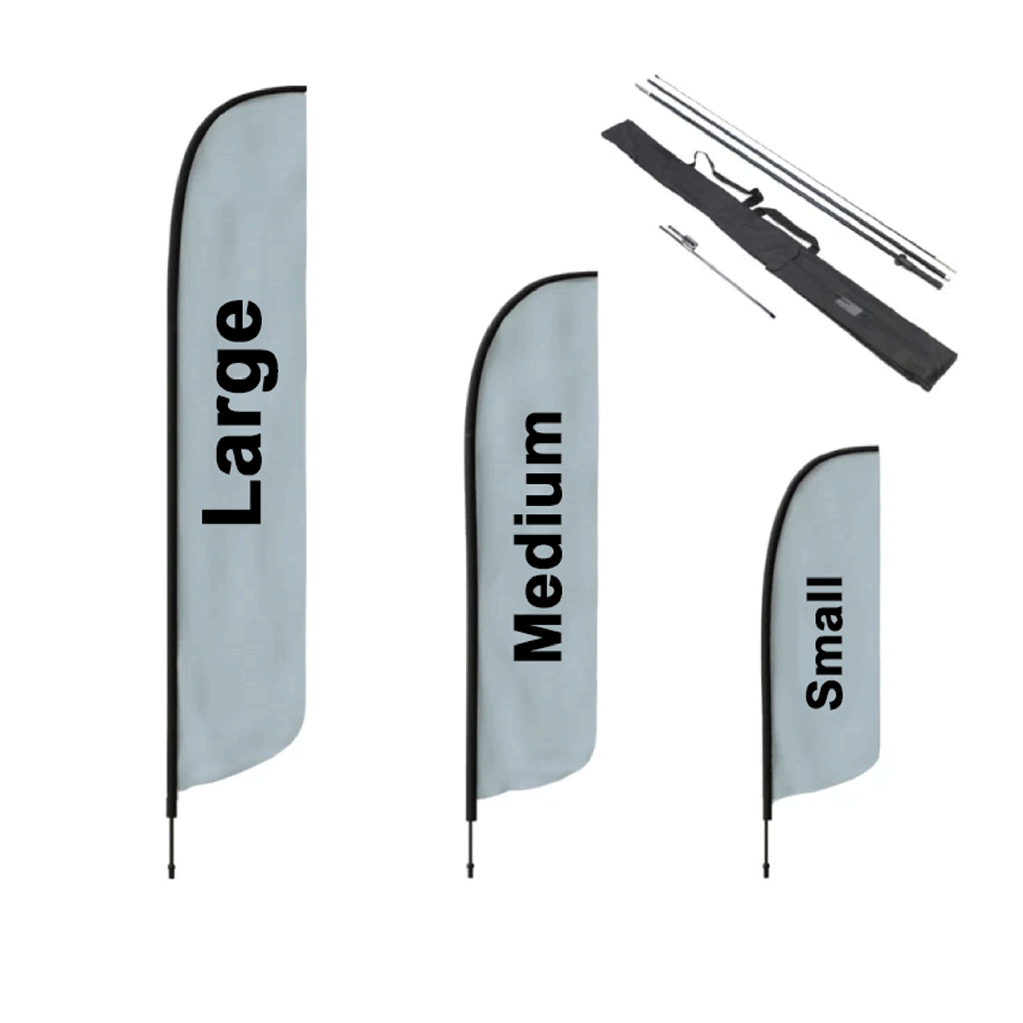 Haj Beachflagga med Spik  Från 1875 kr