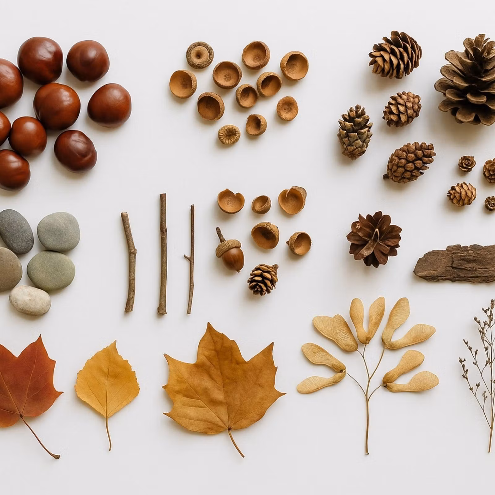 11 idéer: lek med lösa delar – naturmaterial