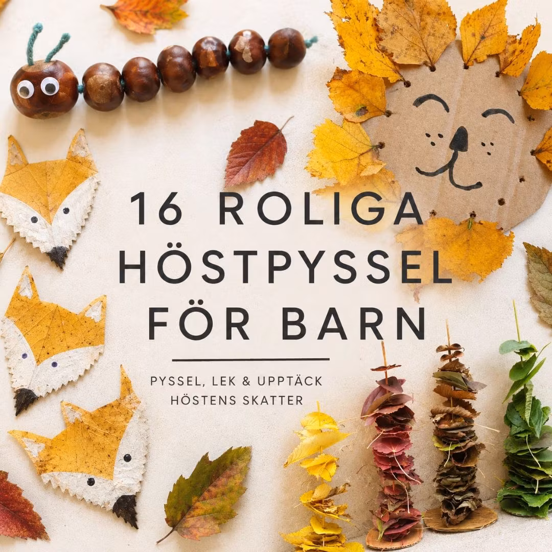 16 roliga höstpyssel för barn