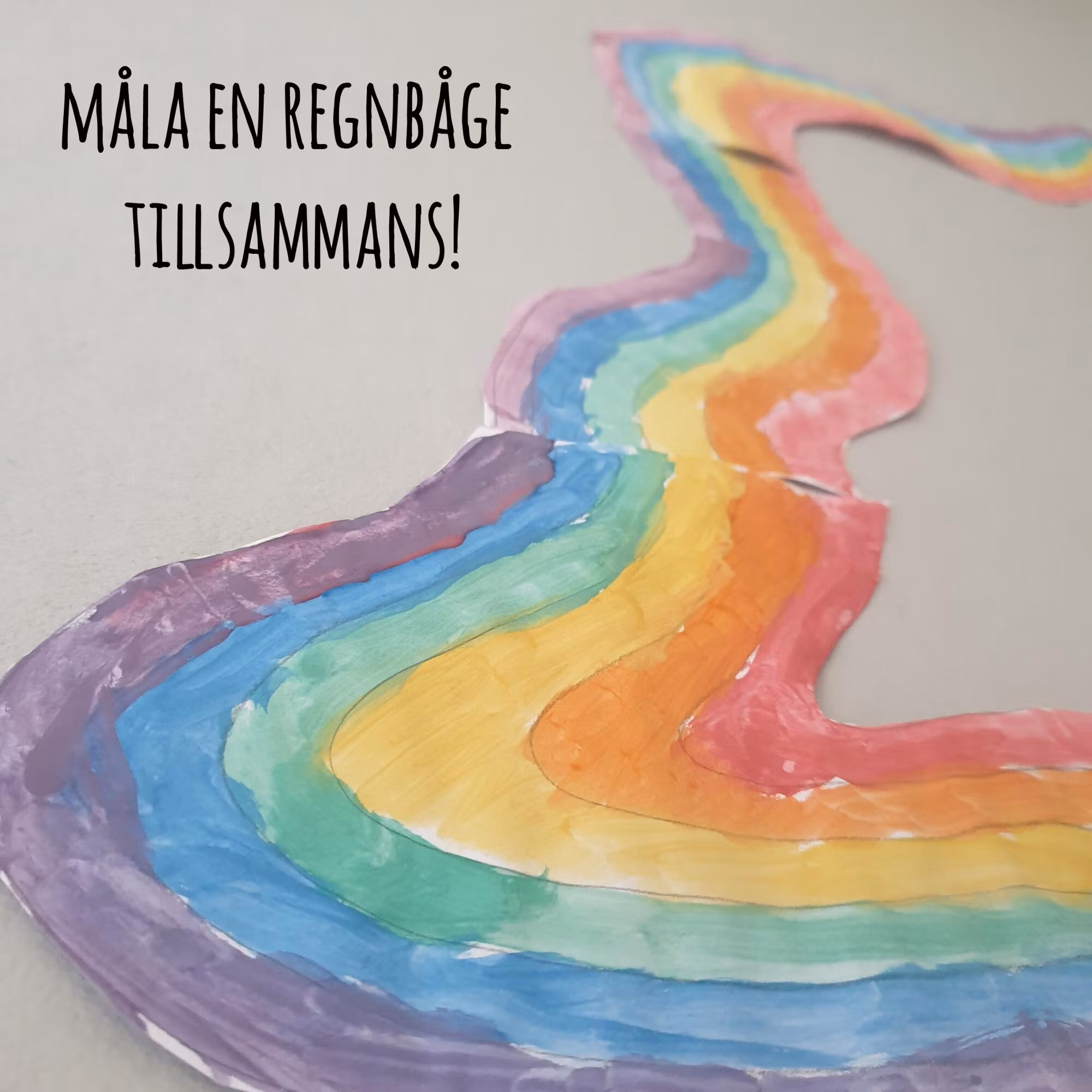 Skapa en stor regnbåge tillsammans: ett gemensamt konstprojekt för barn