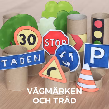 Vägmärken och träd