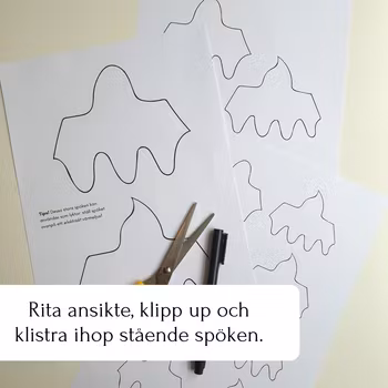 Klipp & klistra spöken - mallar