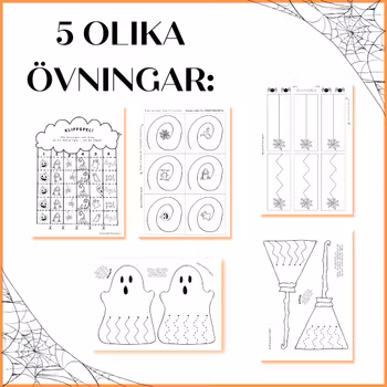 Klippa med sax - tema halloween