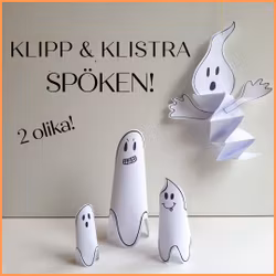 Klipp & klistra spöken - mallar