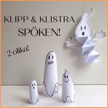 Klipp & klistra spöken - mallar