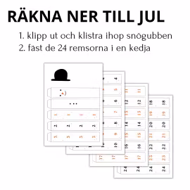 Räkna ner till jul - snögubbe
