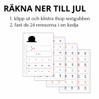Räkna ner till jul - snögubbe