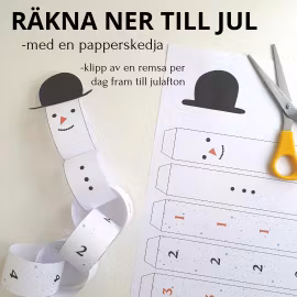 Räkna ner till jul - snögubbe
