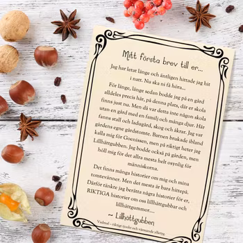 Nissebrev från Lillhättgubben - till skolan