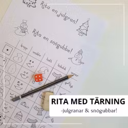 Rita med tärning - julpyssel