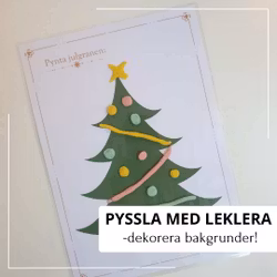 Pyssla med leklera - dekorera bakgrunden