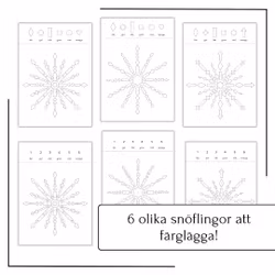 Färglägg med kod - snöflingor