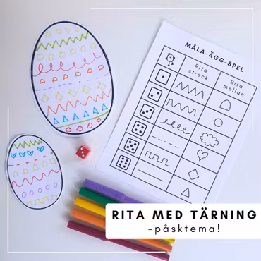 Rita med tärning - påskägg