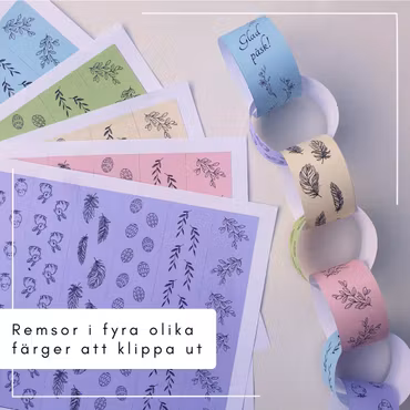 Påskgirlang - klipp & klistra