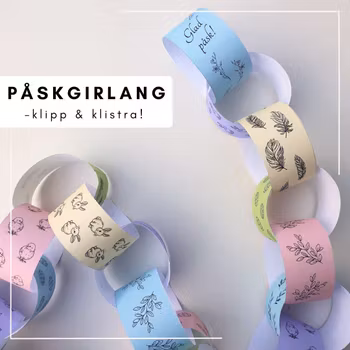 Påskgirlang - klipp & klistra