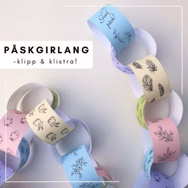 Påskgirlang - klipp & klistra