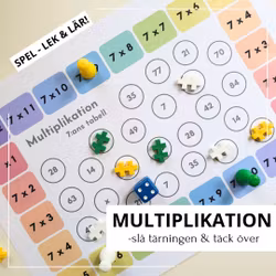 Mattespel - multiplikation (täck över)