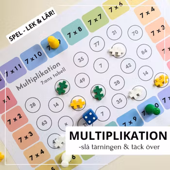 Mattespel - multiplikation (täck över)