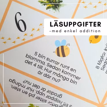 Vik en loppa - vårmatte: addition