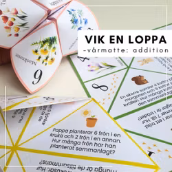 Vik en loppa - vårmatte: addition