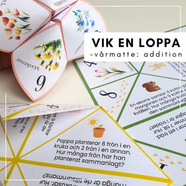 Vik en loppa - vårmatte: addition