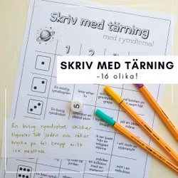 Skriv med tärning