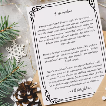 Nissebrev från Lillhättgubben - år 4