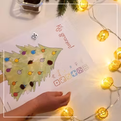 Julspel - slå tärningen och täck över