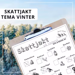 Skattjakt i naturen - tema vinter