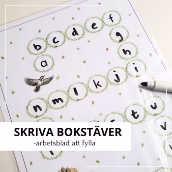 Bokstäver – öva och fyll i