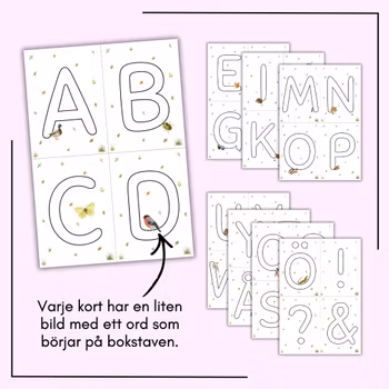 Mönsterkort leklera – alfabetet