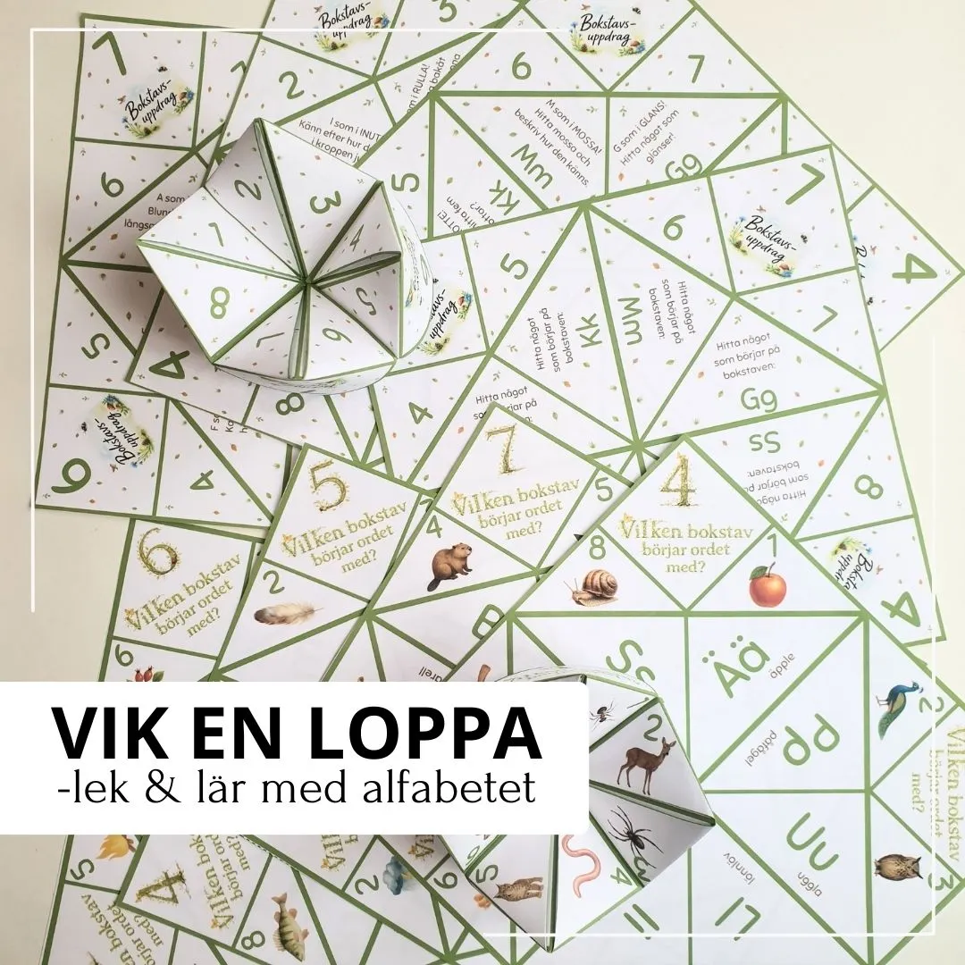Vik en loppa - lek & lär med bokstäver - Pysselmorgon - pyssla enkelt ...