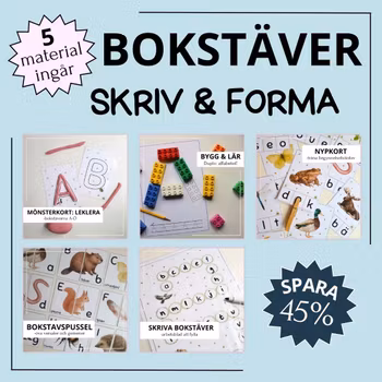 Skriv & forma  - bokstäver
