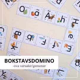 Bokstavsdomino - koppla versaler med gemener